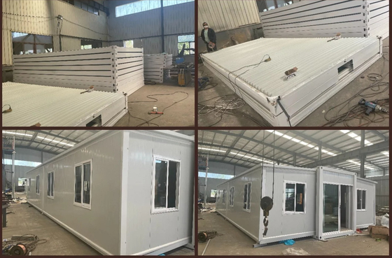 Recipiente expansível 20ft do escritório do local da casa da casa pré-fabricada da construção da caravana