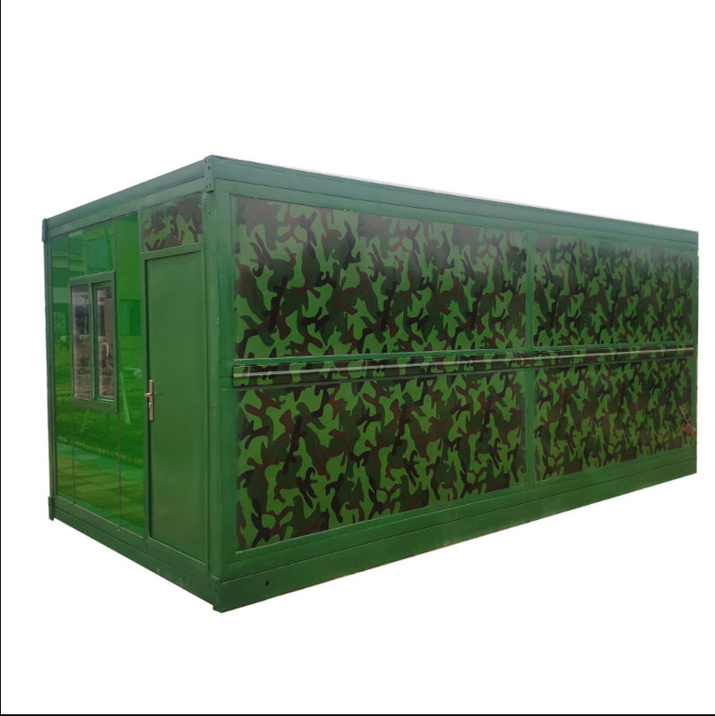Do recipiente modular portátil da casa da casa pré-fabricada recipiente de aço do escritório do local para o acampamento do exército