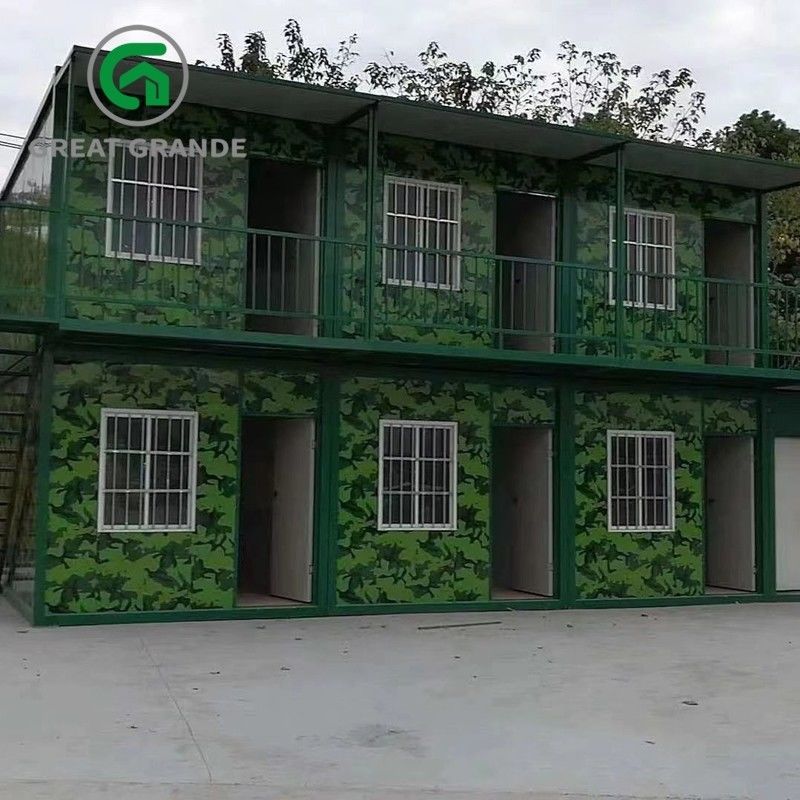 Do recipiente modular portátil da casa da casa pré-fabricada recipiente de aço do escritório do local para o acampamento do exército