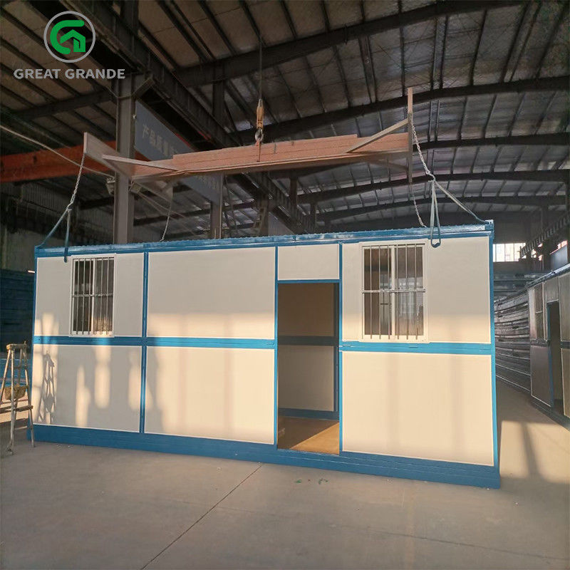 O OEM galvanizou o canteiro de obras portátil de aço derrama o escritório com beira de Canblue do banheiro