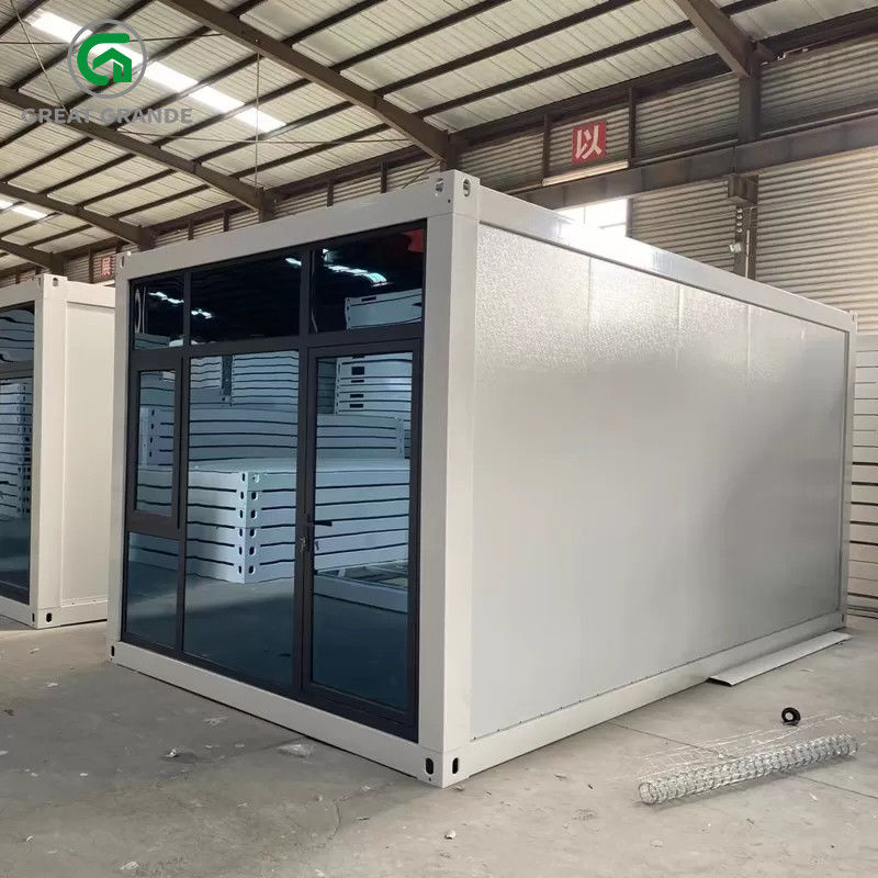 Casa de dobramento expansível do recipiente da casa pré-fabricada de vidro do núcleo para o transporte vivo moderno