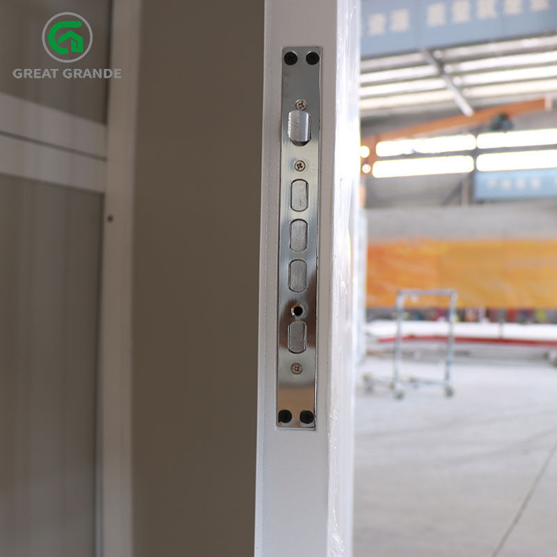 Porta de aço de dobramento pré-fabricada do roubo de Front Wall Double Door Anti da casa do recipiente