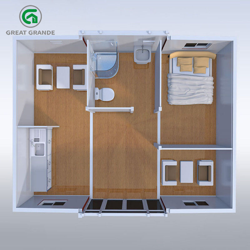 casa expansível vazia 3 do recipiente de 20ft em um Townho modular para a venda a Dacar