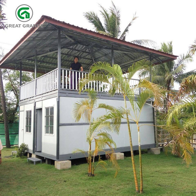 Casa do recipiente da dobradura da casa pré-fabricada para o escritório provisório e acomodação no canteiro de obras