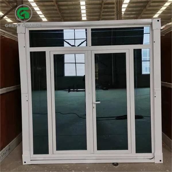 Parede de vidro de aço personalizada de Brown da porta da casa do recipiente da dobradura da casa pré-fabricada disponível para o arrendamento