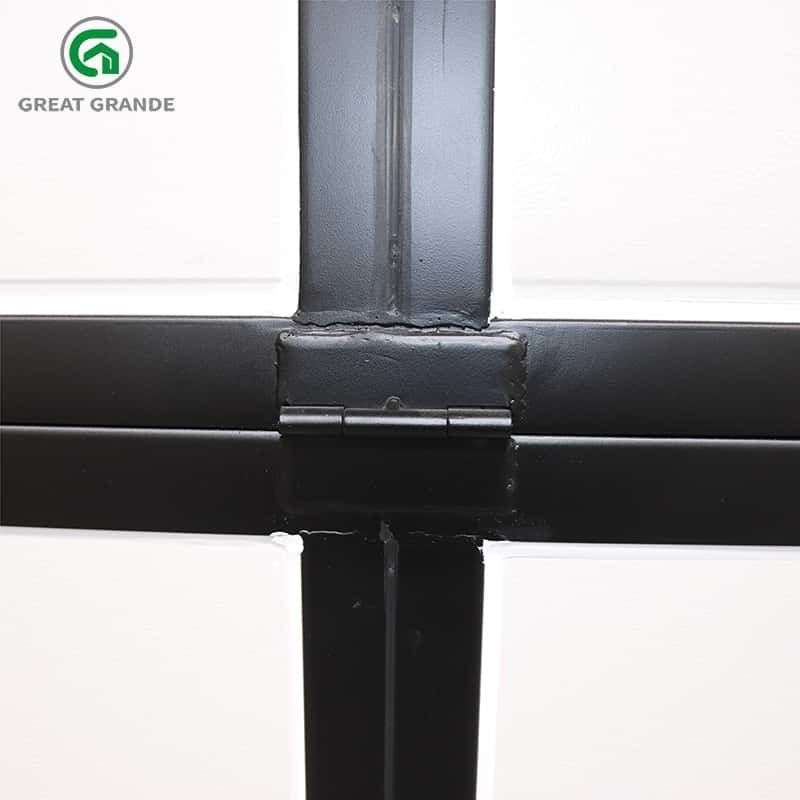 Customizado em Quadro Negro Prefabricado Prefabricado Casa Dobrada Porta de Parede Lateral Com Três Janela