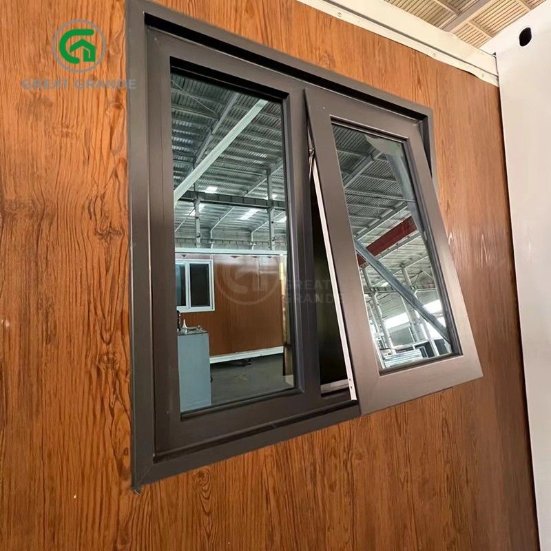 20ft casa dobrável fabricante porta de vidro marrom dez minutos construir moldura de aço galvanizado