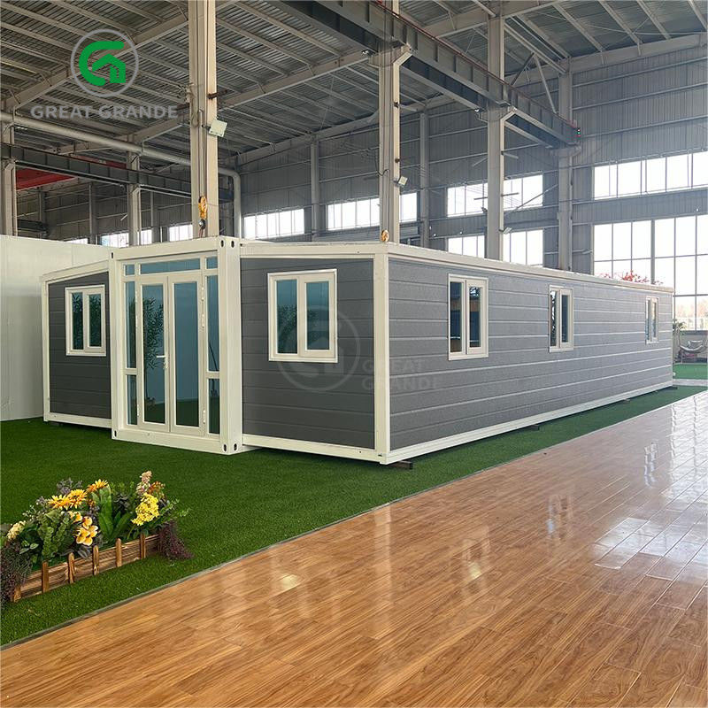 40ft Container de abrigo expansível Quadro Branco Painel de parede cinza Ponte quebrada Porta de alumínio