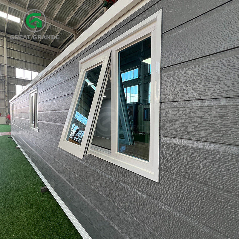 40ft Container de abrigo expansível Quadro Branco Painel de parede cinza Ponte quebrada Porta de alumínio