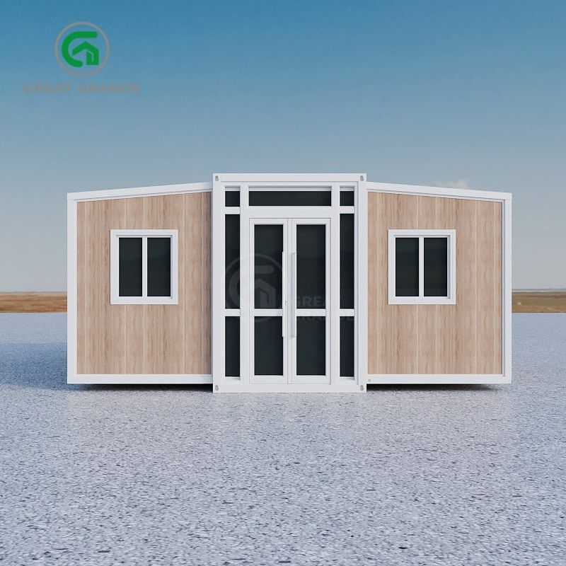 Casa pré-fabricada galvanizada de aço dobrável com cor exterior personalizável