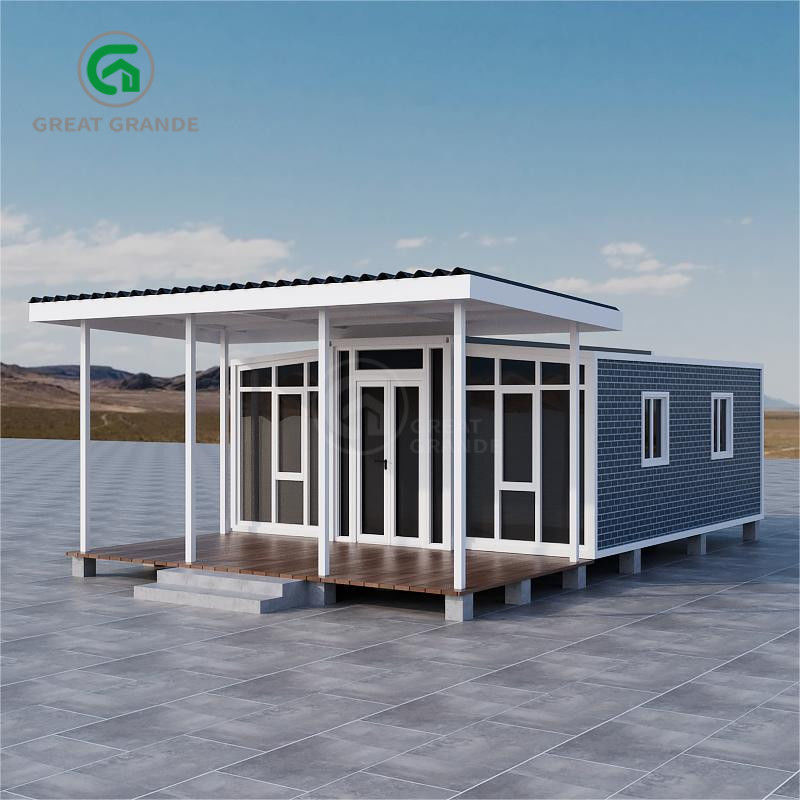 Carga de neve 1,0 KN/m2 Casa pré-fabricada expansível Resistente a intempéries durável para habitação temporária ou permanente