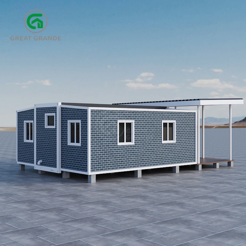 Carga de neve 1,0 KN/m2 Casa pré-fabricada expansível Resistente a intempéries durável para habitação temporária ou permanente