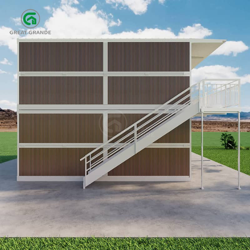 Design de telhado de inclinação Container dobrável Casa de aço fundido Peças de ângulo de ligação de aço Placa de serviço Mais de 15 anos
