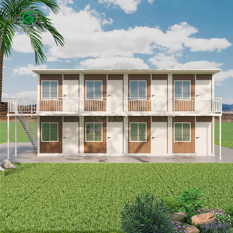 Design de telhado de inclinação Container dobrável Casa de aço fundido Peças de ângulo de ligação de aço Placa de serviço Mais de 15 anos