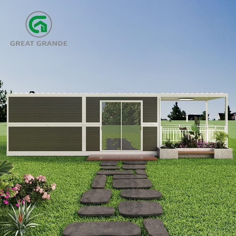 Fabricação simplificada Container dobrável Casa pré-instalado Características de montagem rápida para instalação