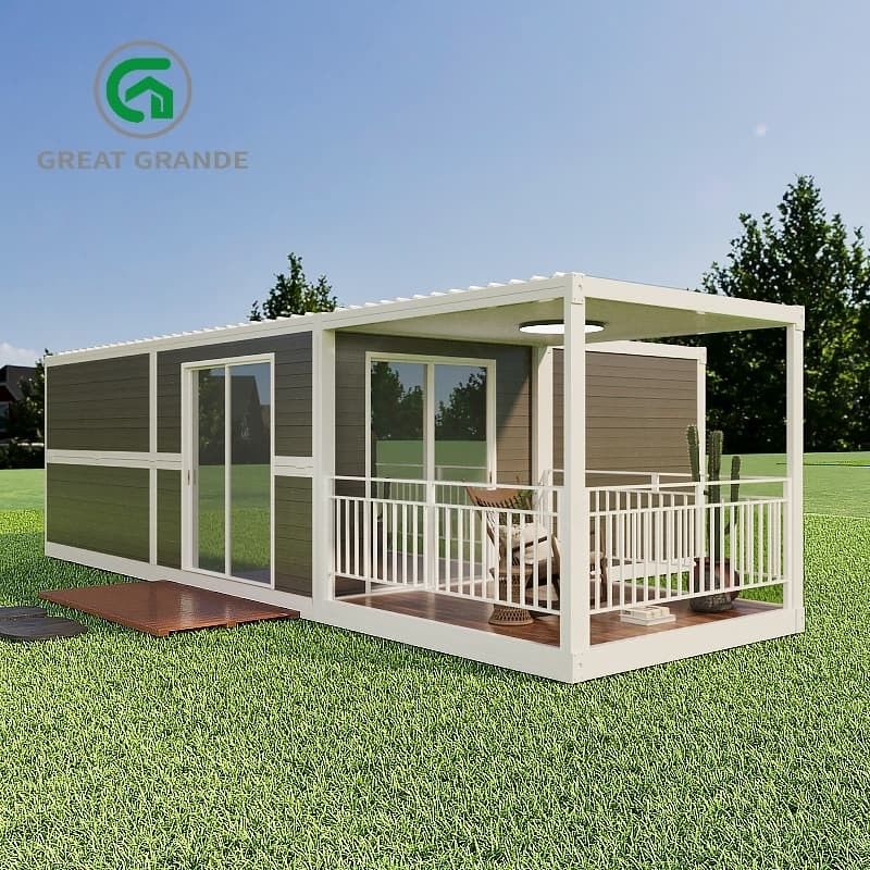 Fabricação simplificada Container dobrável Casa pré-instalado Características de montagem rápida para instalação