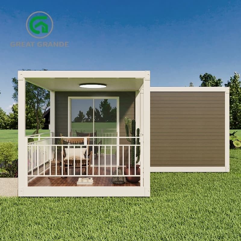 Fabricação simplificada Container dobrável Casa pré-instalado Características de montagem rápida para instalação