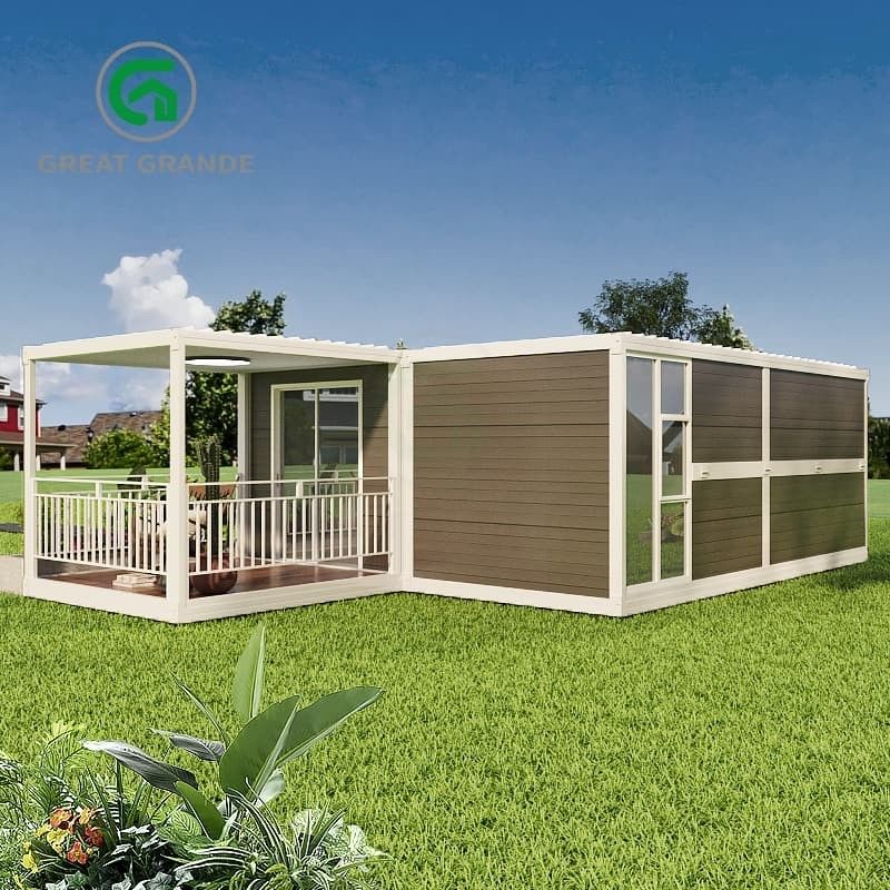 Fabricação simplificada Container dobrável Casa pré-instalado Características de montagem rápida para instalação