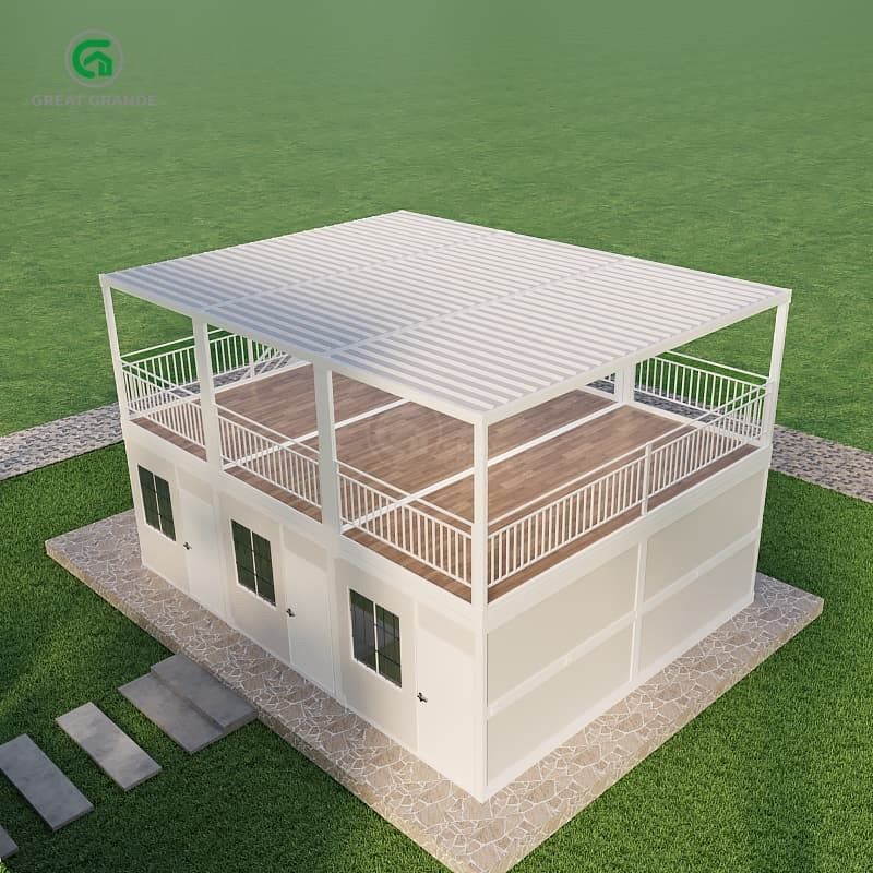 Container dobrável de estrutura de aço durável para casa Solução versátil para abrigos de socorro em desastres 2.0 KN/m2 Pressão do chão