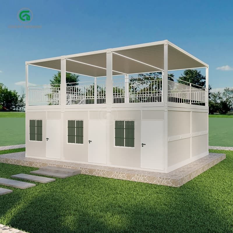 Container dobrável de estrutura de aço durável para casa Solução versátil para abrigos de socorro em desastres 2.0 KN/m2 Pressão do chão