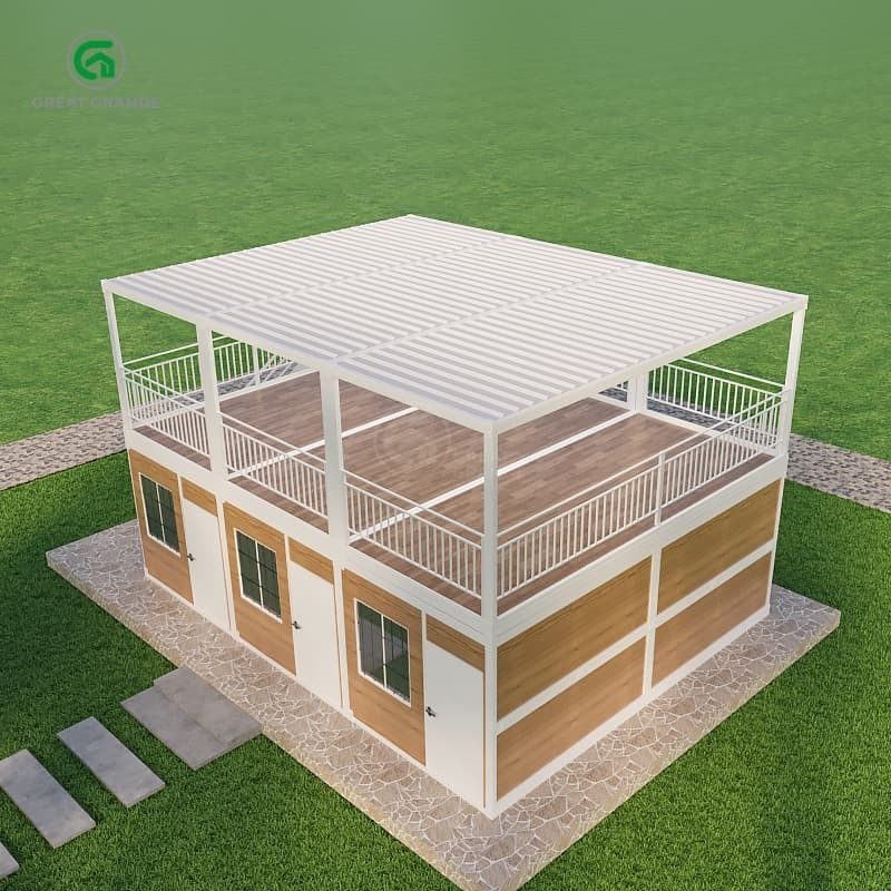 Pressão do chão 2.0 KN/m2 Casa de contêineres portátil com exterior personalizável e liberdade de design