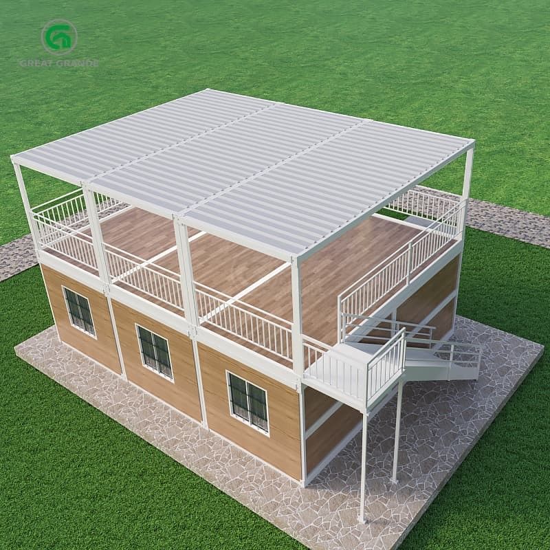 Pressão do chão 2.0 KN/m2 Casa de contêineres portátil com exterior personalizável e liberdade de design
