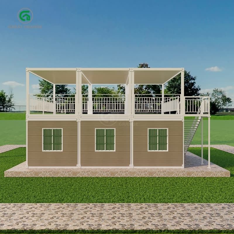 Pressão do chão 2.0 KN/m2 Casa de contêiner portátil com liberdade de design exterior personalizável