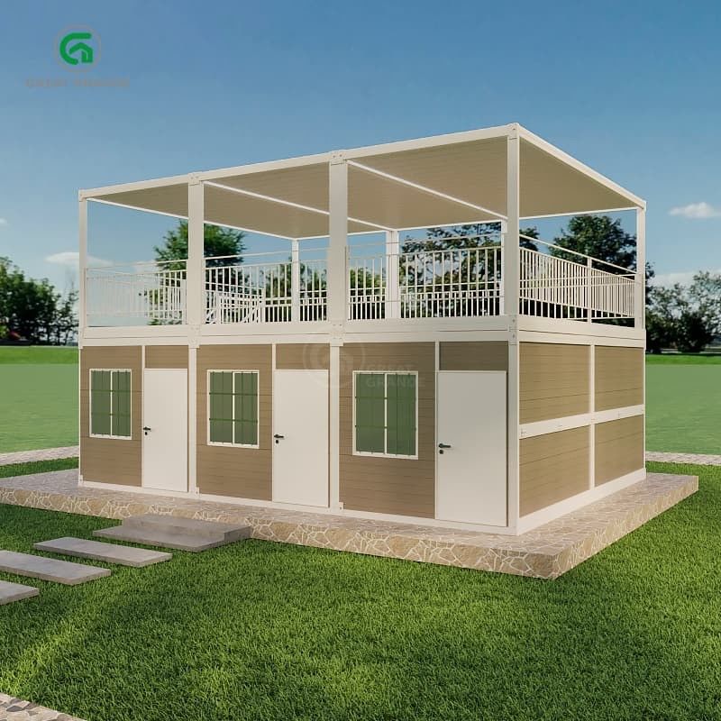 Pressão do chão 2.0 KN/m2 Casa de contêiner portátil com liberdade de design exterior personalizável