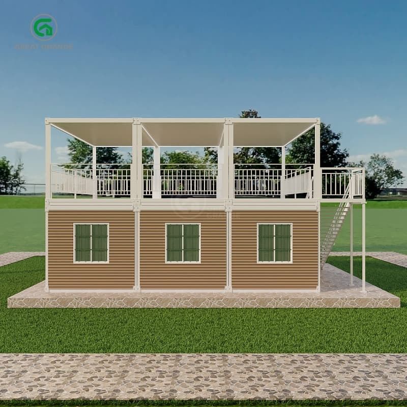 casa de contentores dobrável com pressão de piso de alta precisão 2.0 KN/m2 Sistema de encanamento Banheiro/banheiro/duche