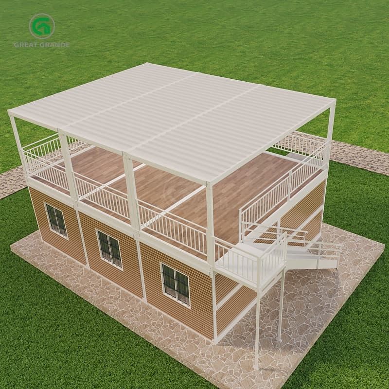 casa de contentores dobrável com pressão de piso de alta precisão 2.0 KN/m2 Sistema de encanamento Banheiro/banheiro/duche
