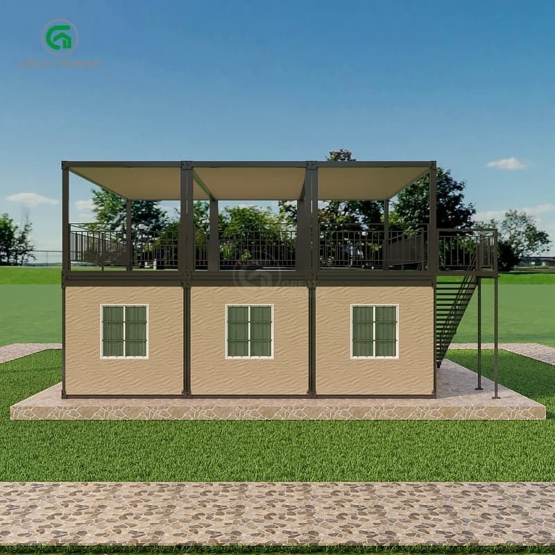 Residência de contêiner transformável de design impermeável patenteado para transporte compacto e dobrável
