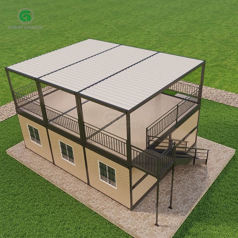 Residência de contêiner transformável de design impermeável patenteado para transporte compacto e dobrável